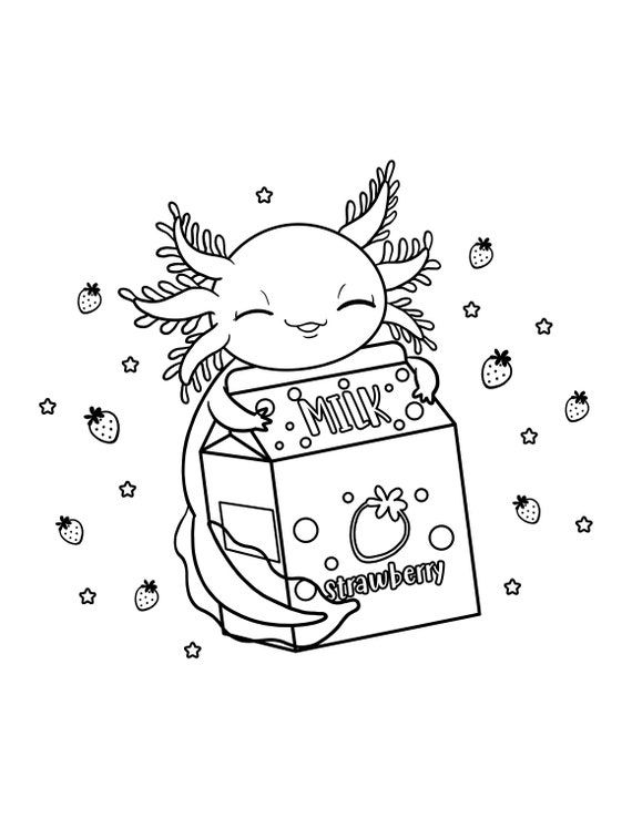 Cool Printable Axolotl Coloring Pages 5