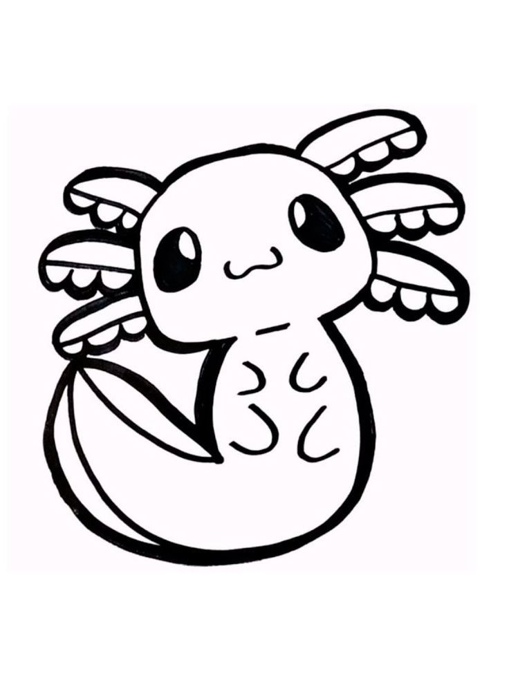 Cool Printable Axolotl Coloring Pages 8