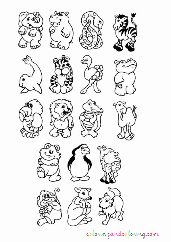 Cute Animals Coloring Pages Printable Joy 21