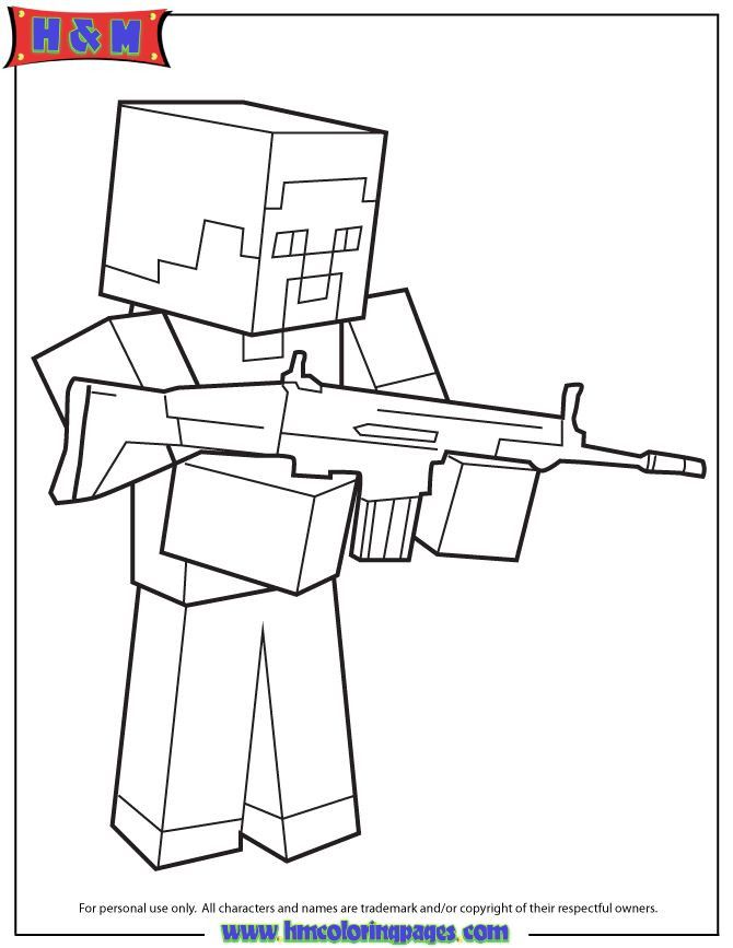 Exciting Minecraft Coloring Pages Printable 24