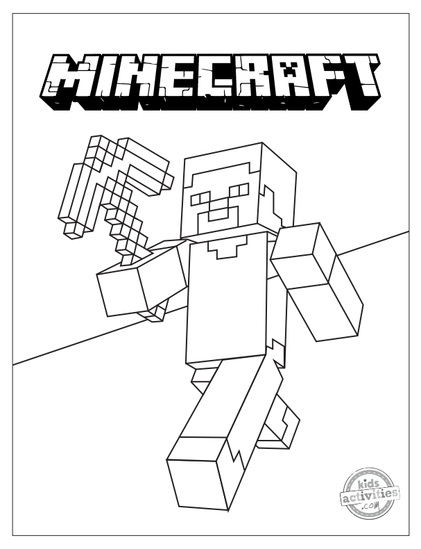 Exciting Minecraft Coloring Pages Printable 26