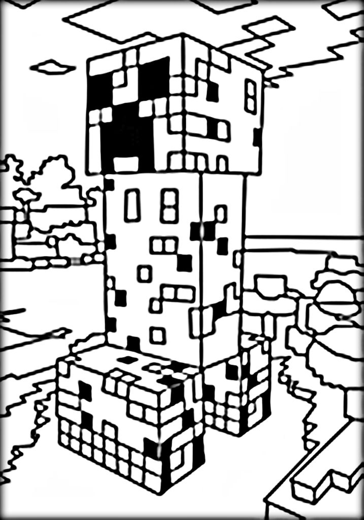 Exciting Minecraft Coloring Pages Printable 27