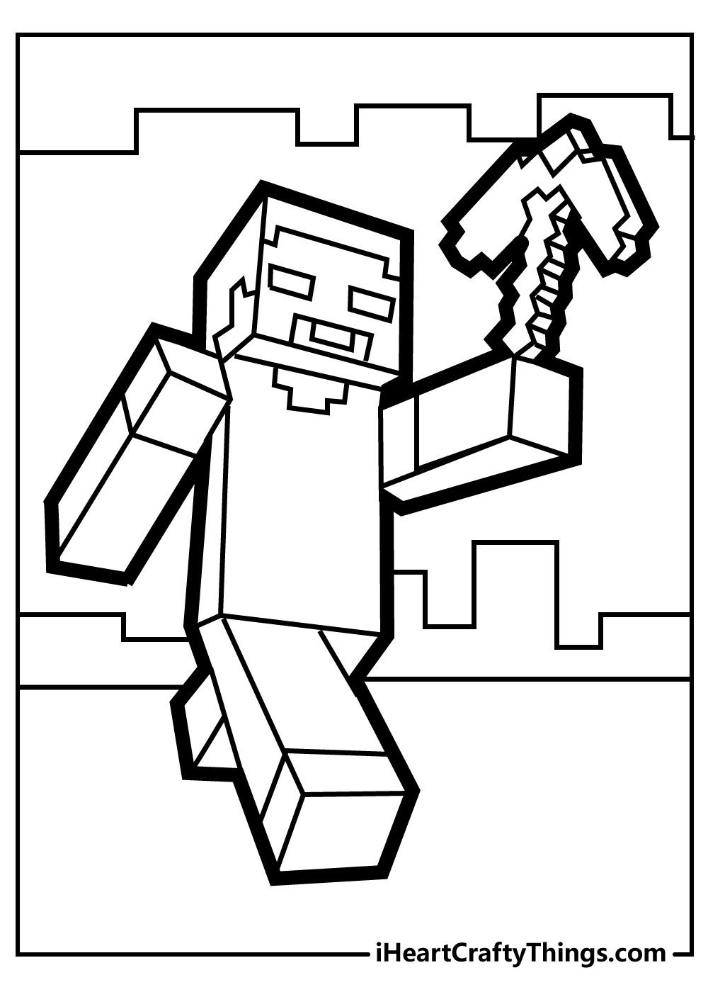 Exciting Minecraft Coloring Pages Printable 28