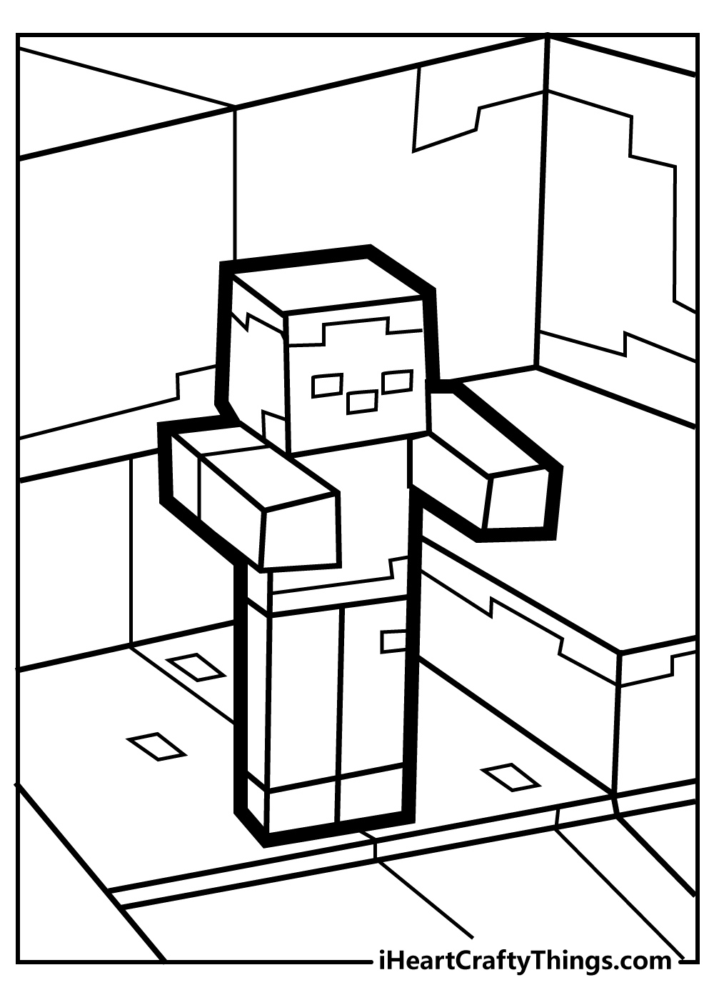 Exciting Minecraft Coloring Pages Printable 31