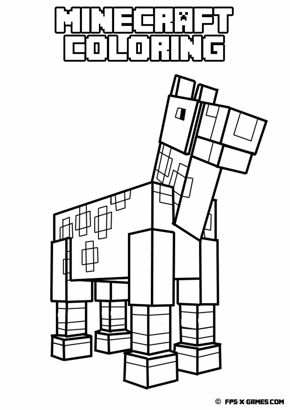 Exciting Minecraft Coloring Pages Printable 33