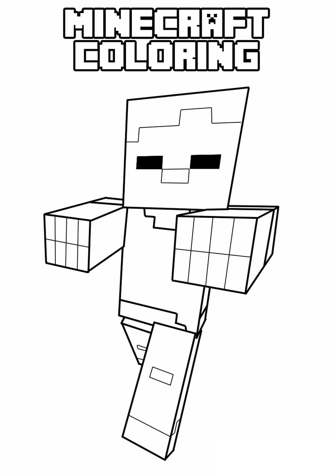 Exciting Minecraft Coloring Pages Printable 34