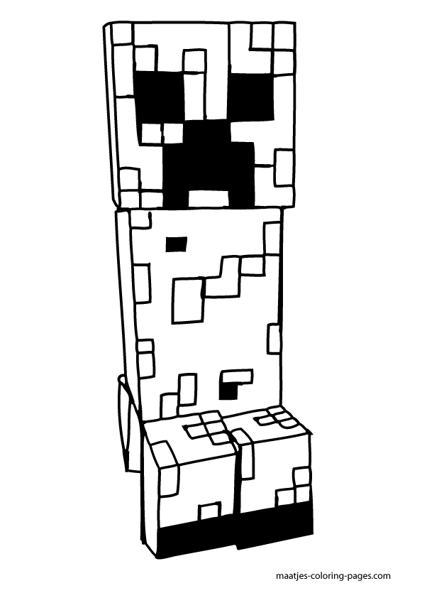 Exciting Minecraft Coloring Pages Printable 4