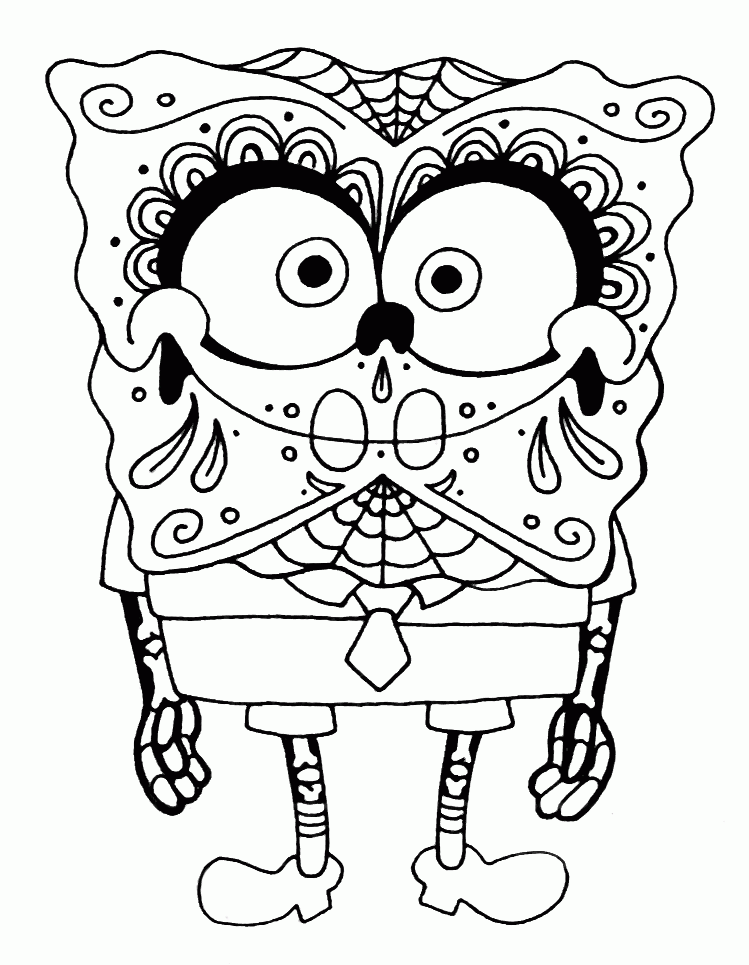 Festive Sugar Skull Coloring Pages Printable 25