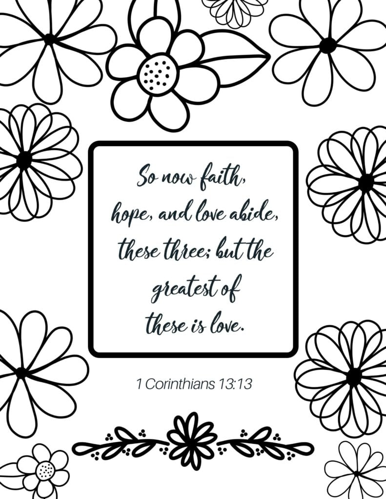 Inspirational Bible Verse Coloring Pages Printable 15