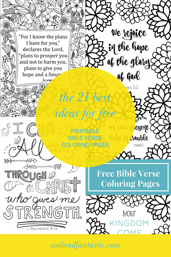 Inspirational Bible Verse Coloring Pages Printable 17