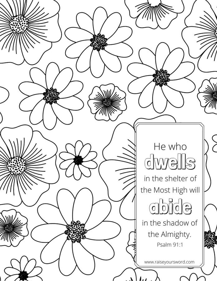 Inspirational Bible Verse Coloring Pages Printable 18