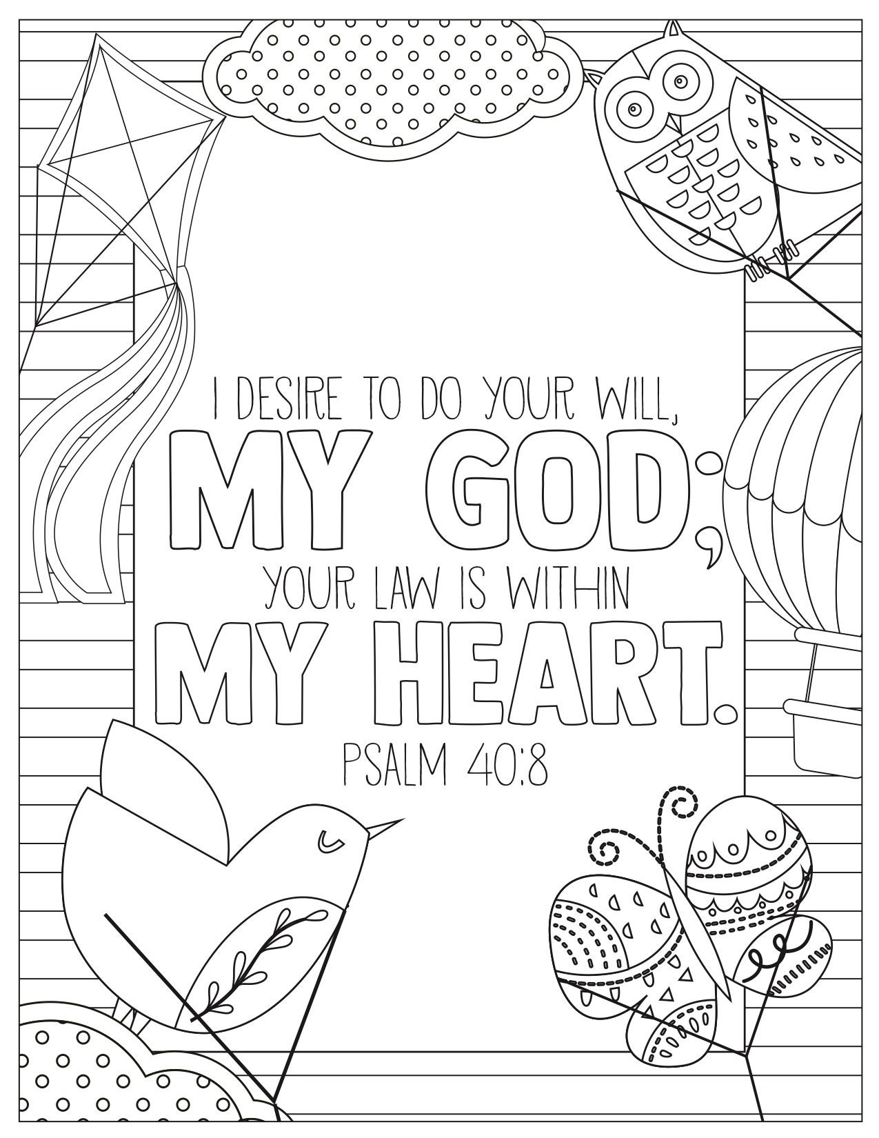 Inspirational Bible Verse Coloring Pages Printable 29