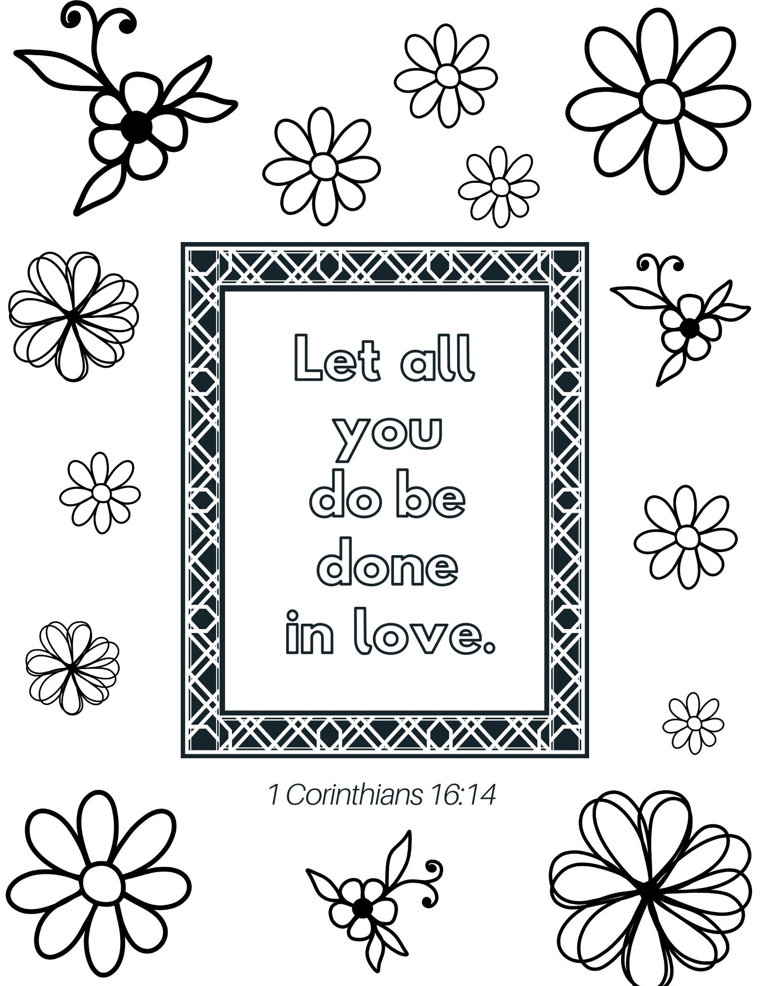 Inspirational Bible Verse Coloring Pages Printable 30