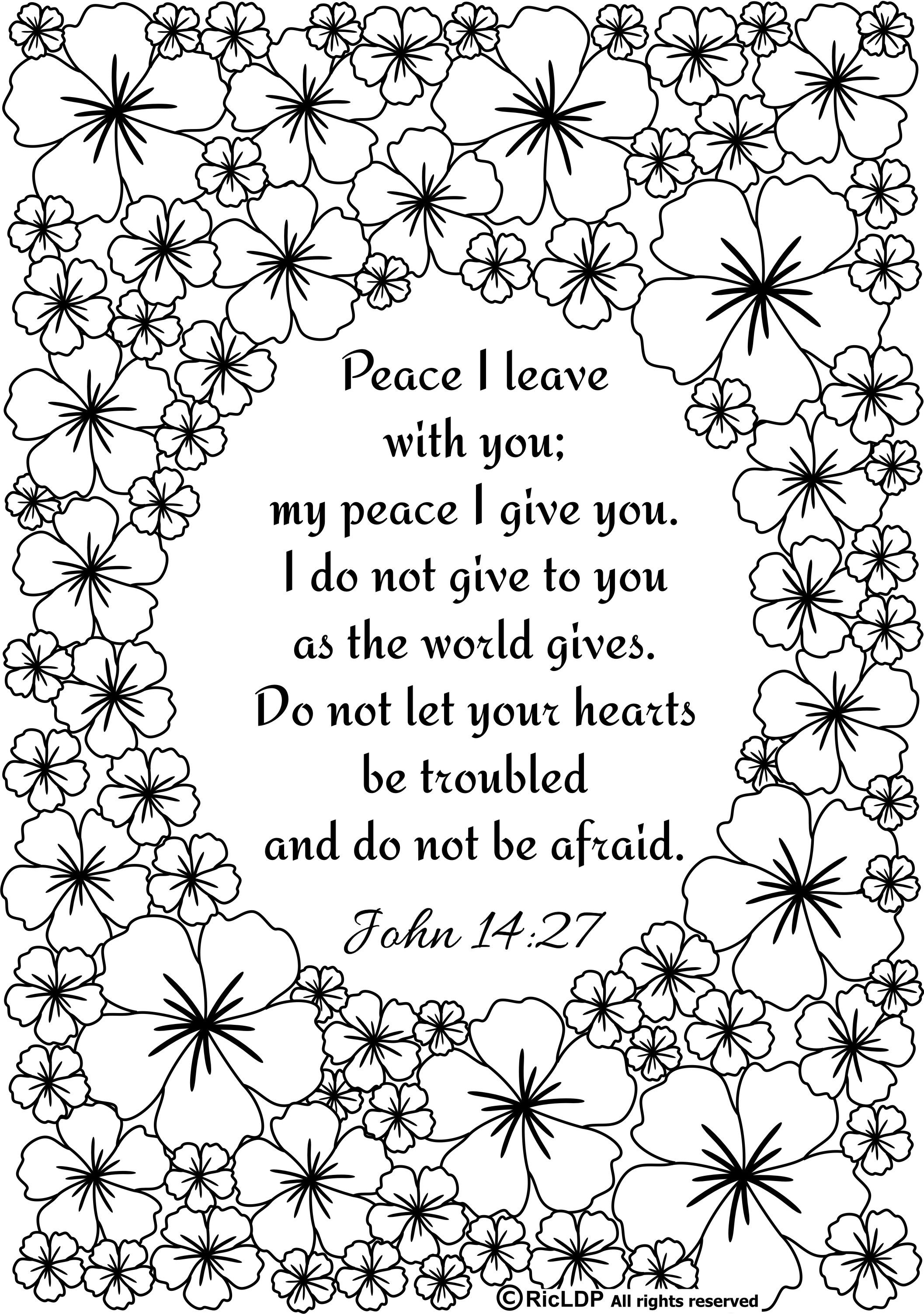 Inspirational Bible Verse Coloring Pages Printable 33