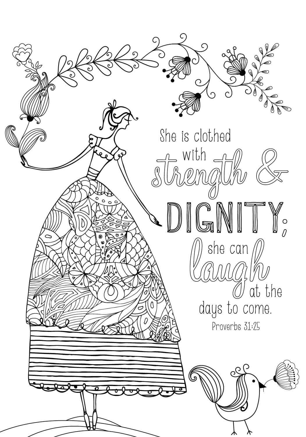 Inspirational Bible Verse Coloring Pages Printable 7