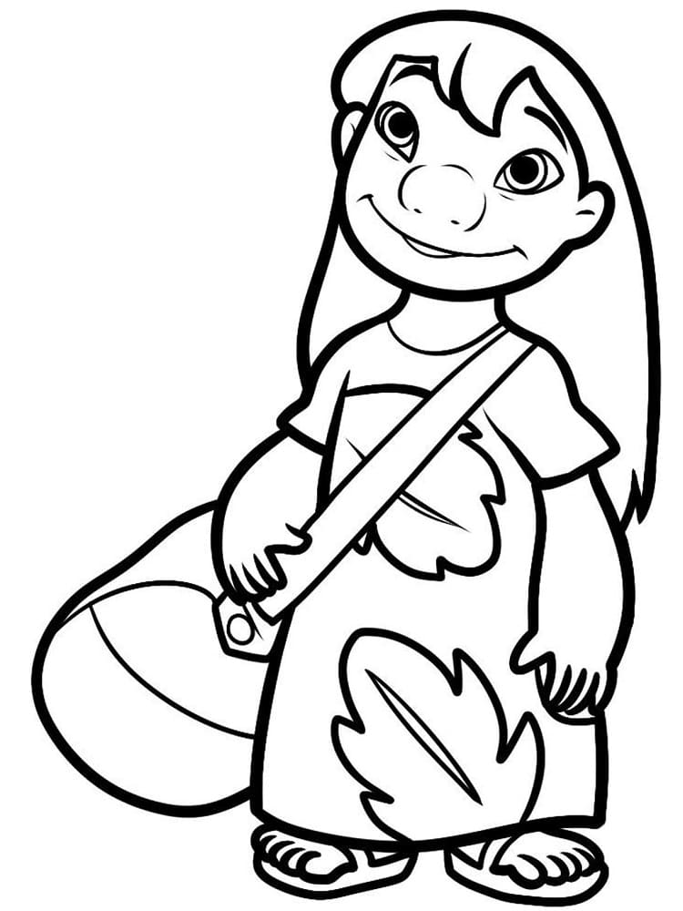 Lovable Lilo & Stitch Coloring Pages Printable 18