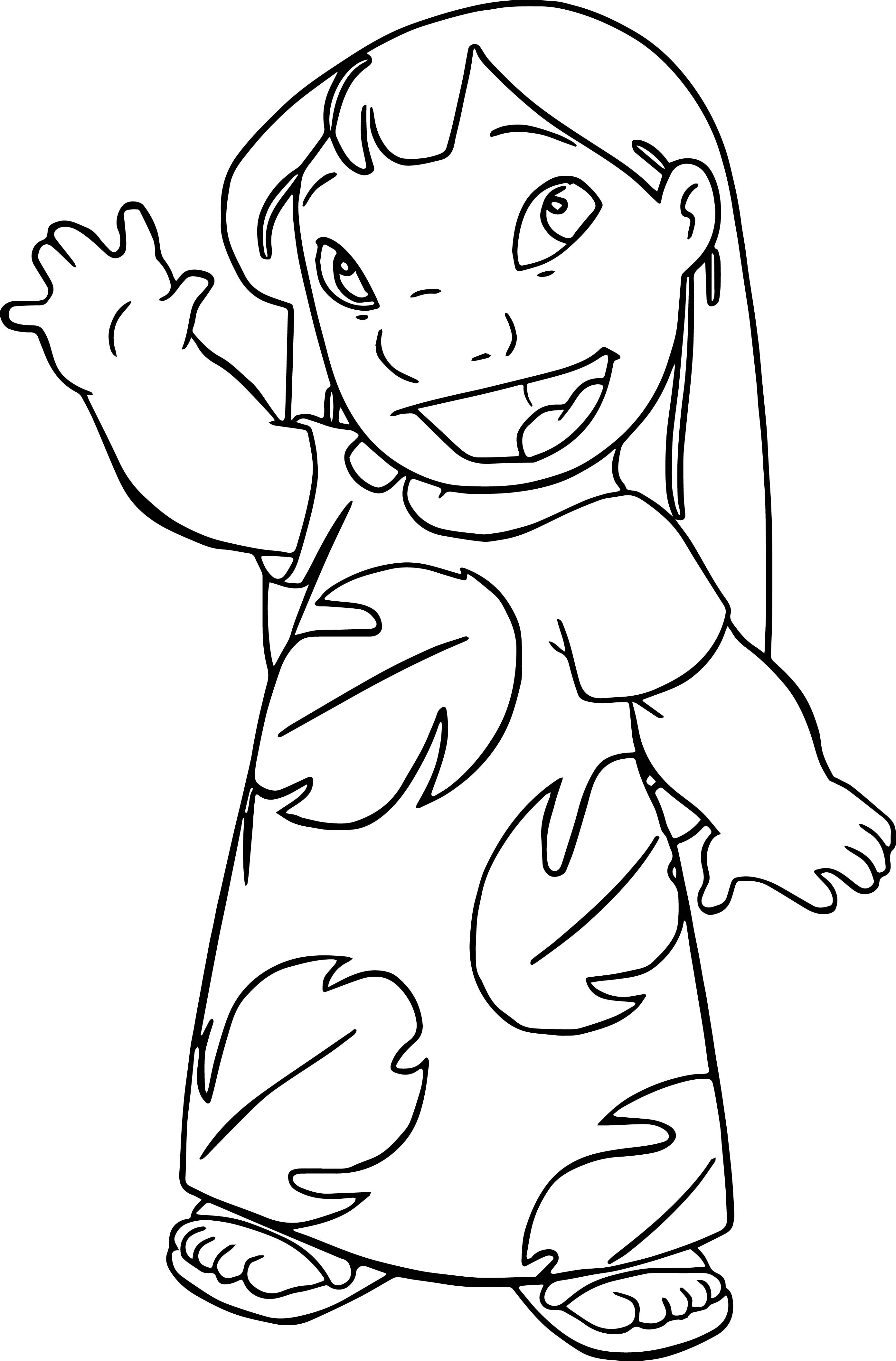 Lovable Lilo & Stitch Coloring Pages Printable 22