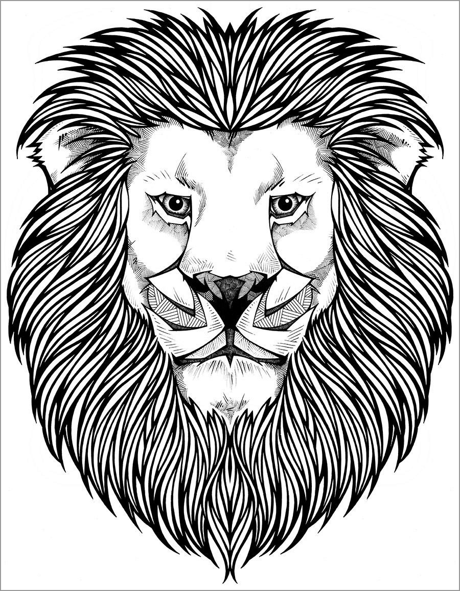 Majestic Lion Coloring Pages Printable 10