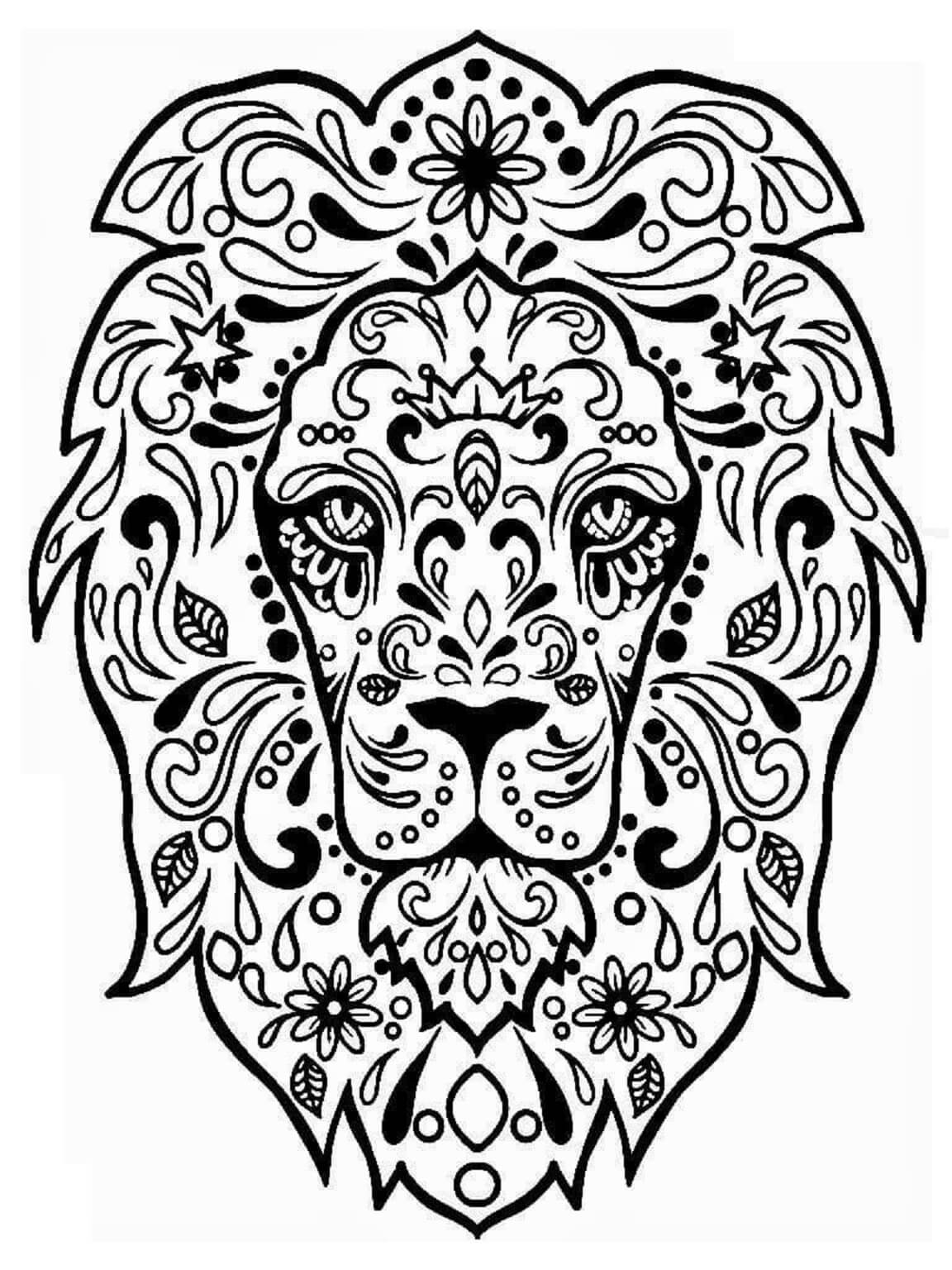 Majestic Lion Coloring Pages Printable 22