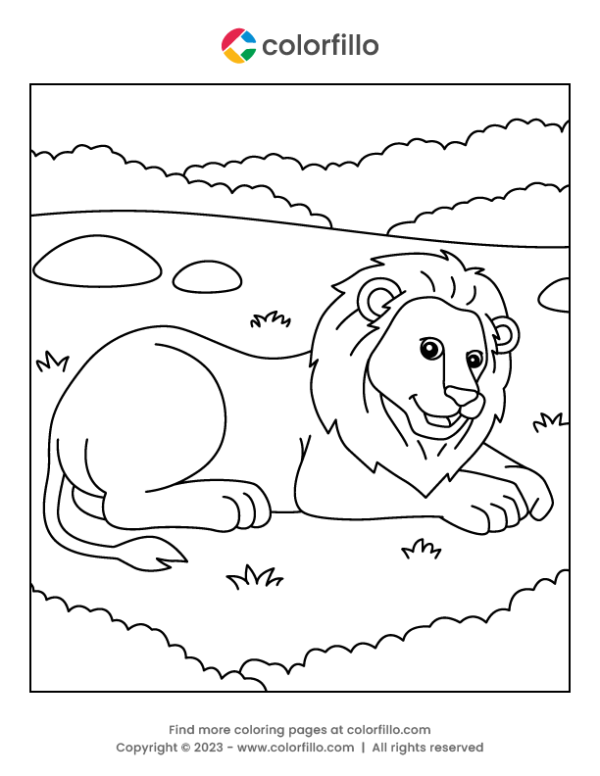 Majestic Lion Coloring Pages Printable 24