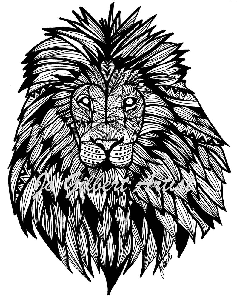 Majestic Lion Coloring Pages Printable 29