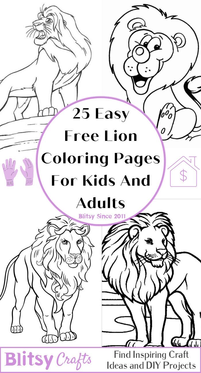 Majestic Lion Coloring Pages Printable 31