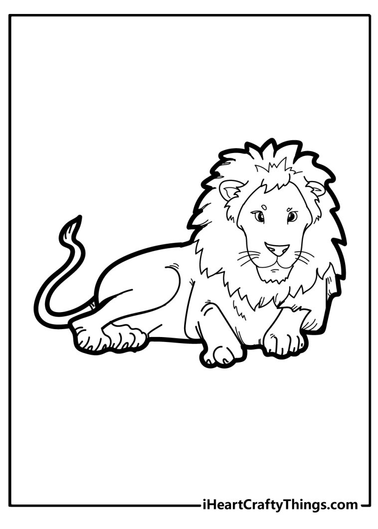 Majestic Lion Coloring Pages Printable 32