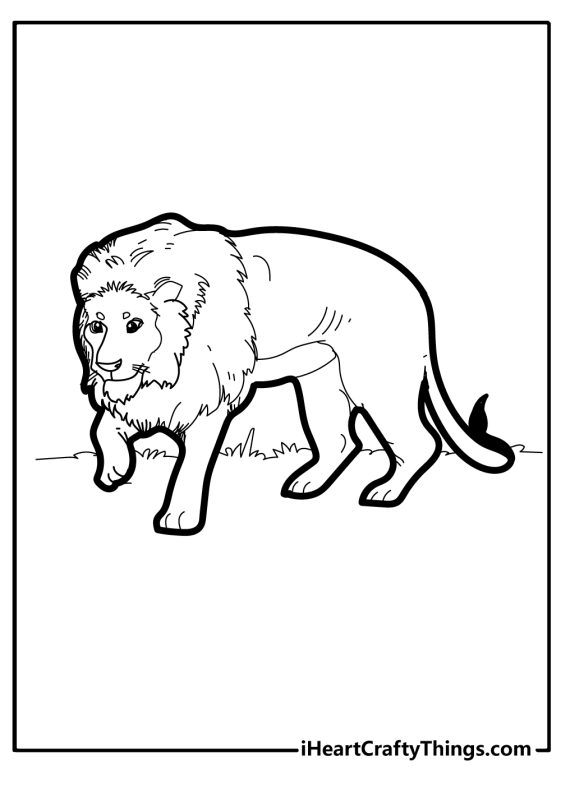 Majestic Lion Coloring Pages Printable 33