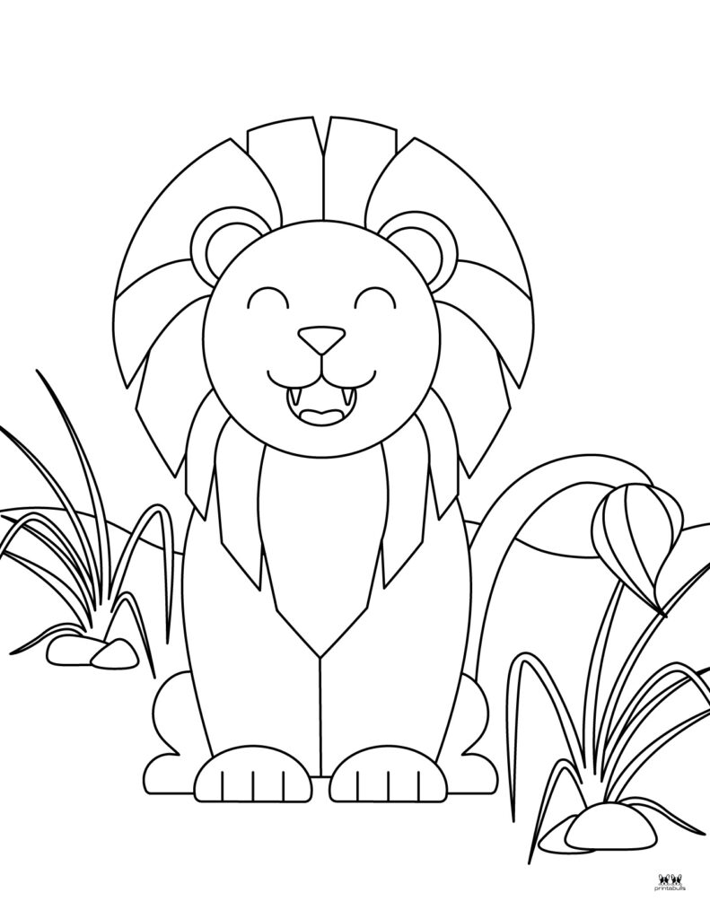 Majestic Lion Coloring Pages Printable 34