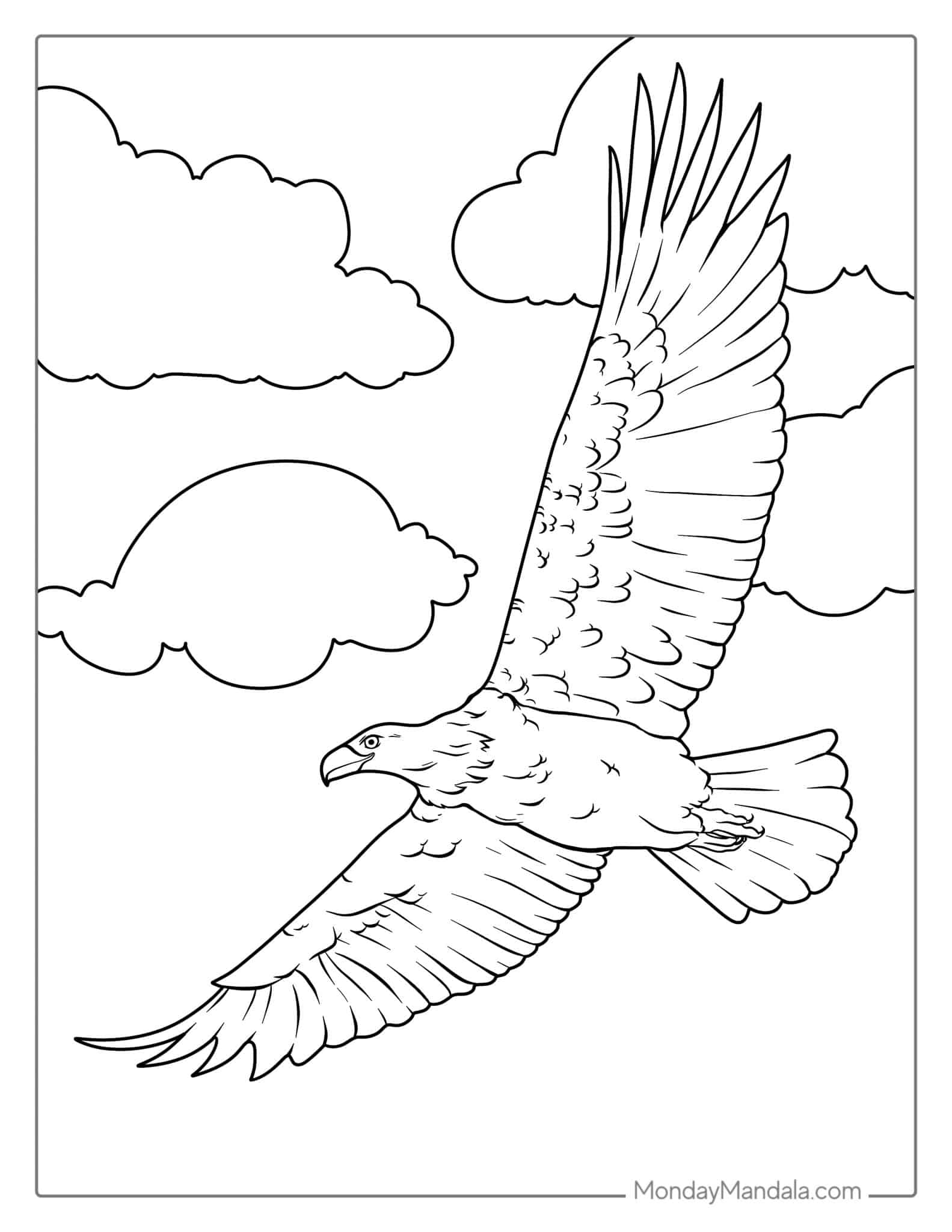 Proud Bald Eagle Coloring Pages Printable 25