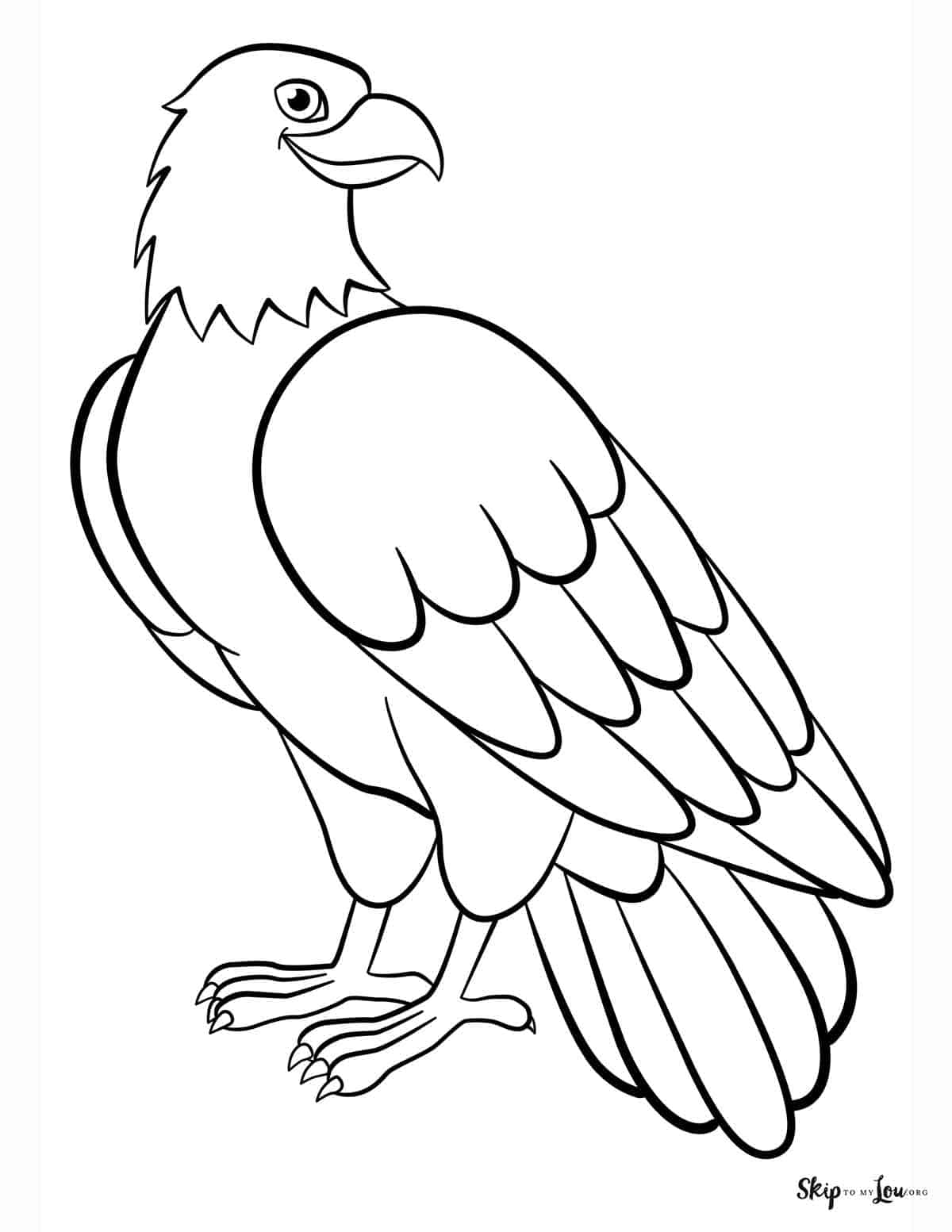 Proud Bald Eagle Coloring Pages Printable 7