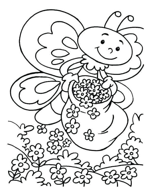 Refreshing Spring Coloring Pages Printable 10