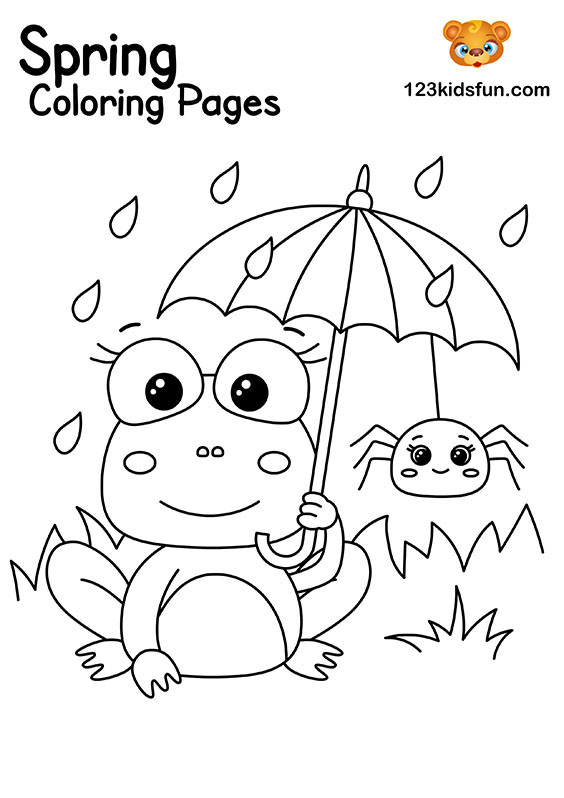 Refreshing Spring Coloring Pages Printable 12