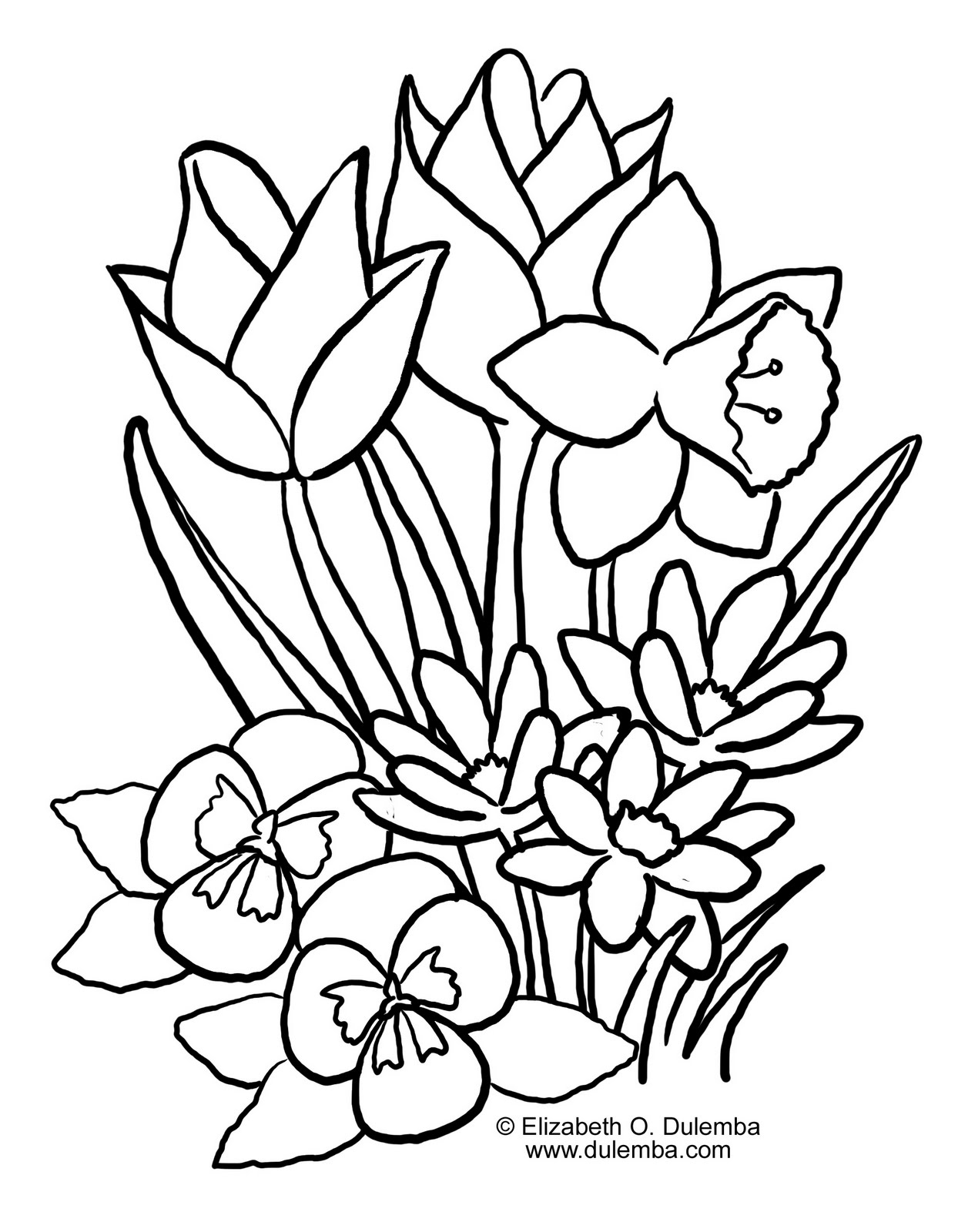 Refreshing Spring Coloring Pages Printable 14