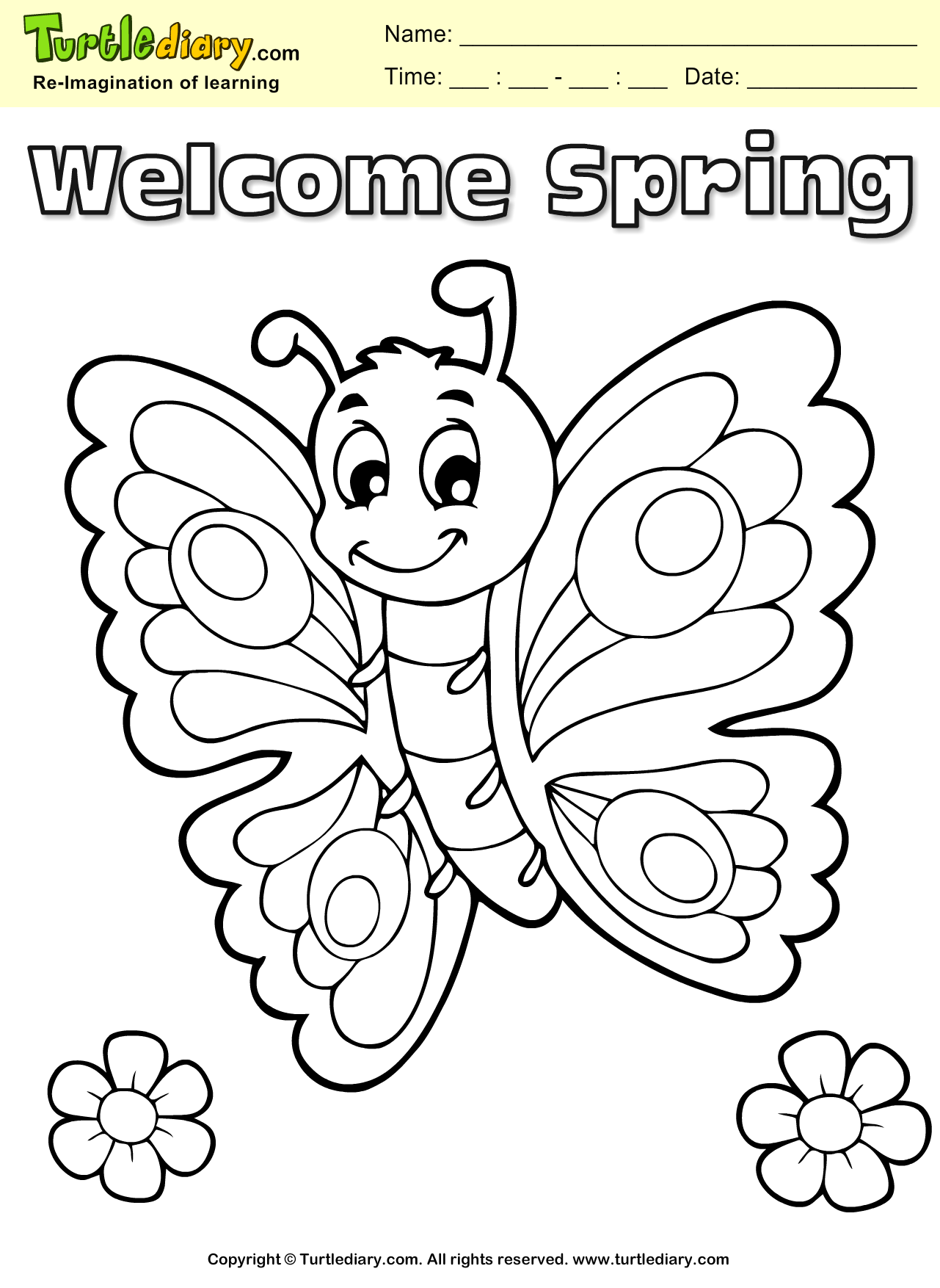 Refreshing Spring Coloring Pages Printable 2