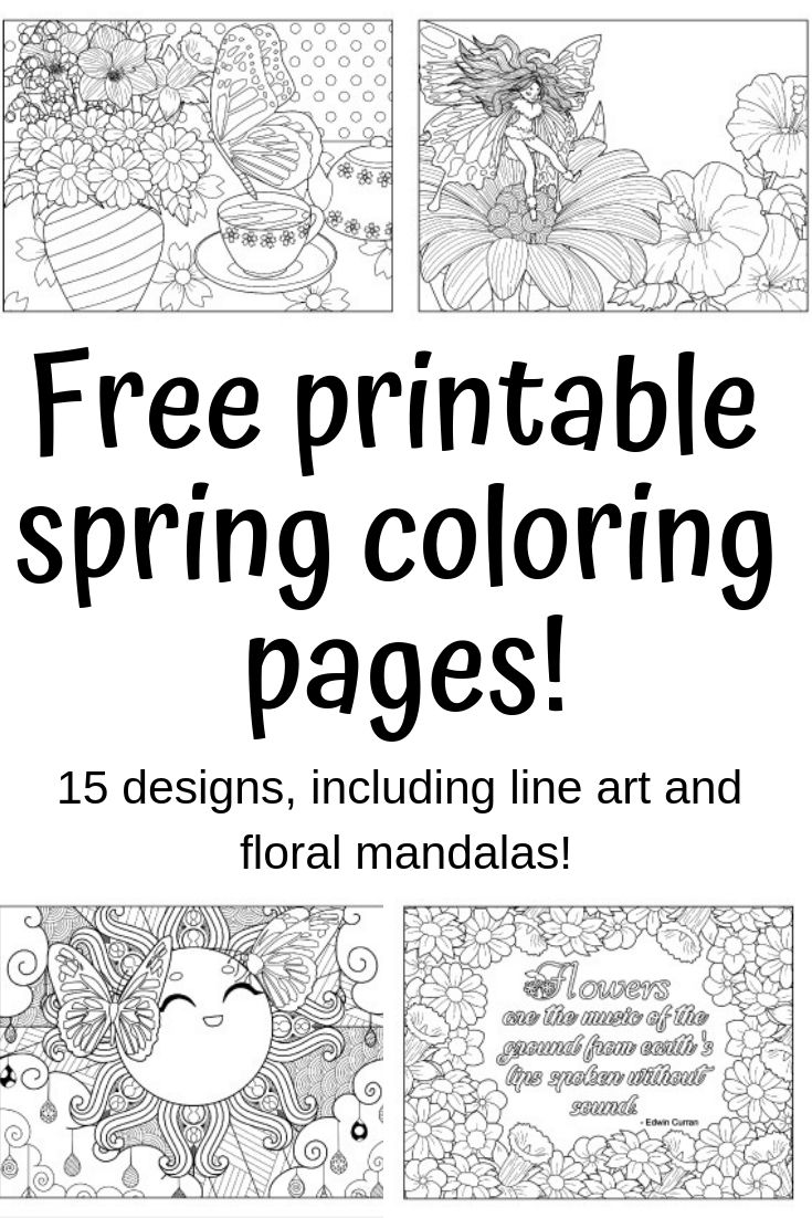 Refreshing Spring Coloring Pages Printable 21