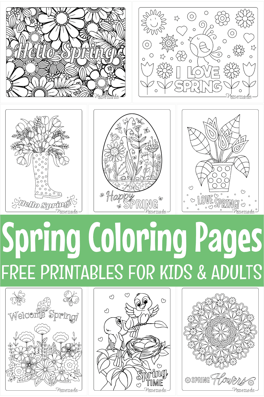 Refreshing Spring Coloring Pages Printable 27