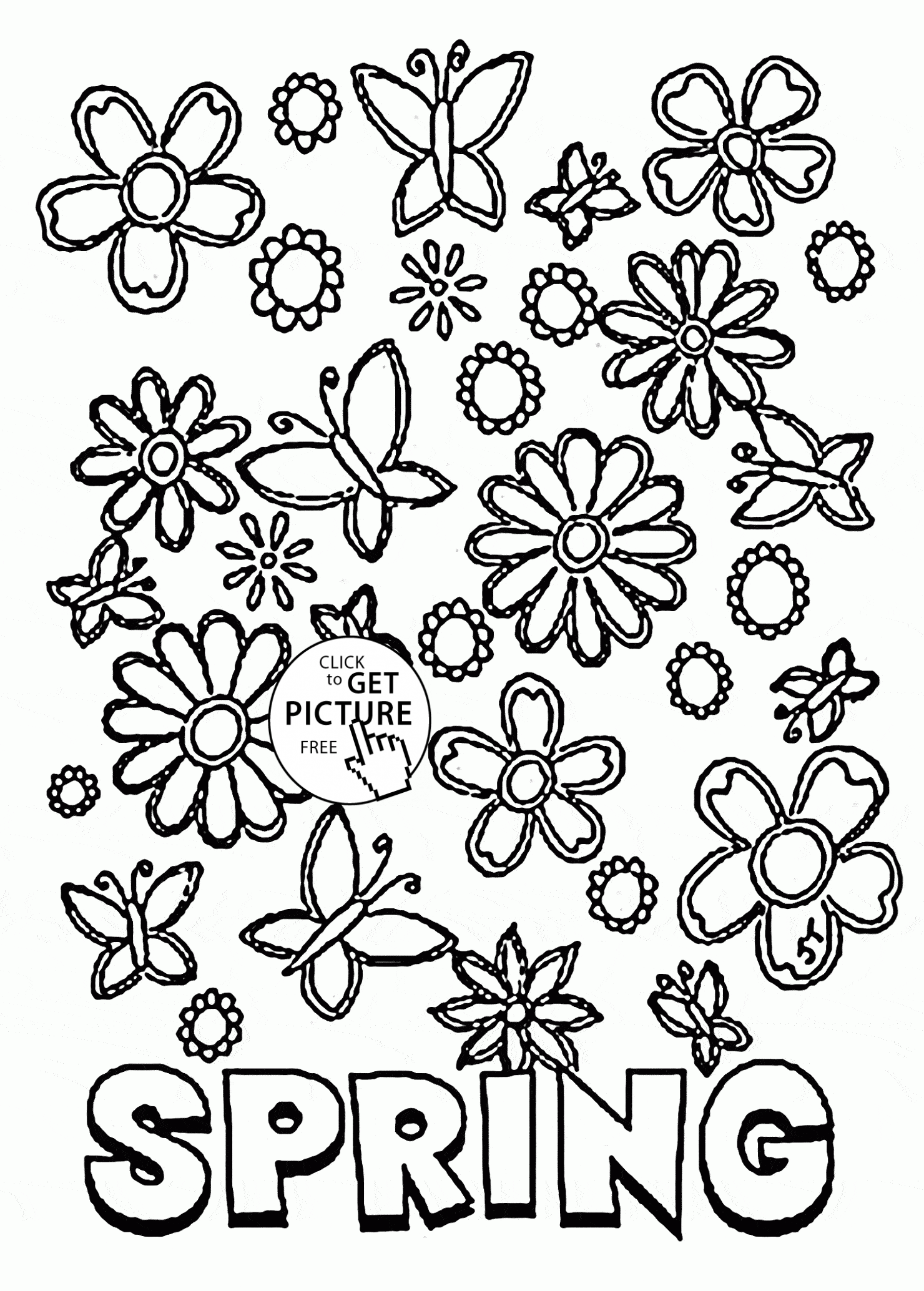 Refreshing Spring Coloring Pages Printable 28