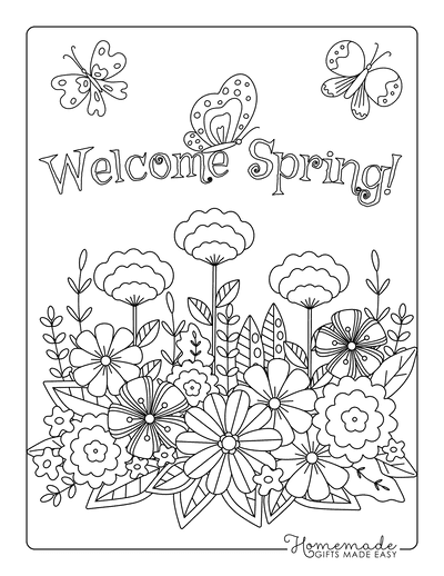 Refreshing Spring Coloring Pages Printable 31