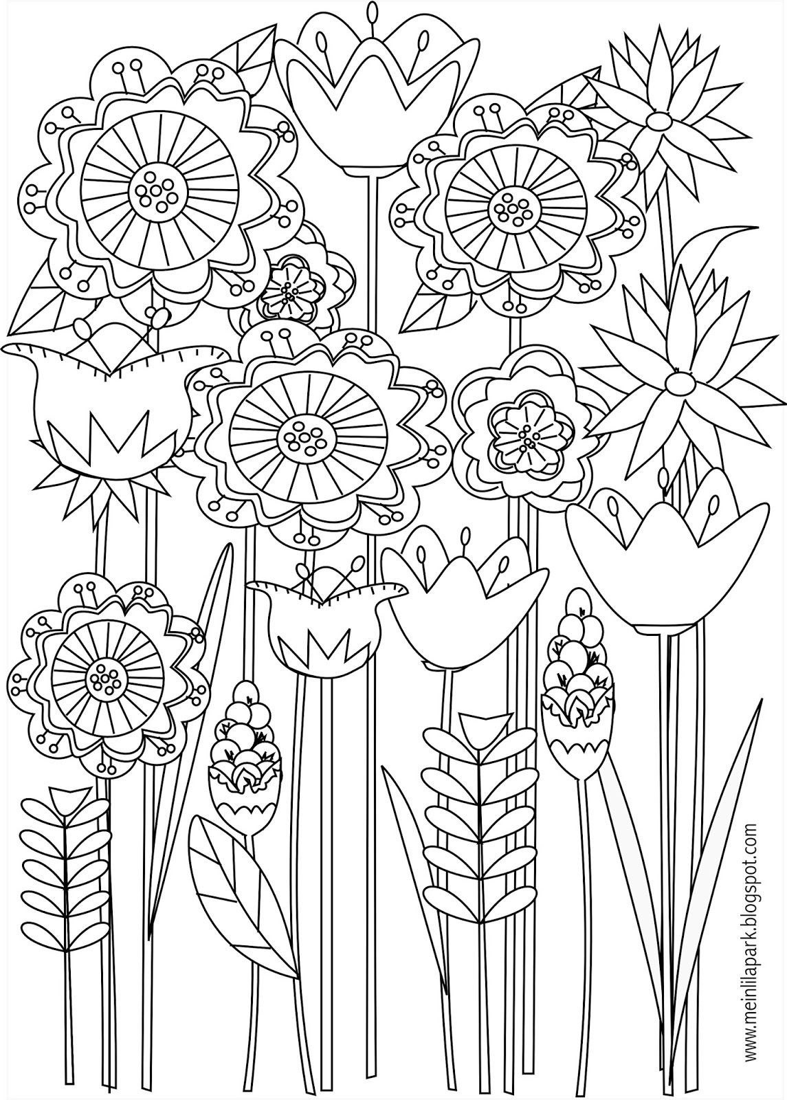 Refreshing Spring Coloring Pages Printable 5