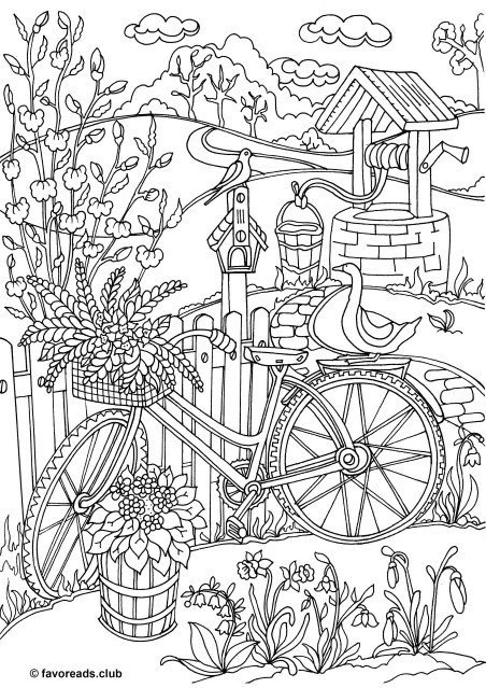 Refreshing Spring Coloring Pages Printable 6