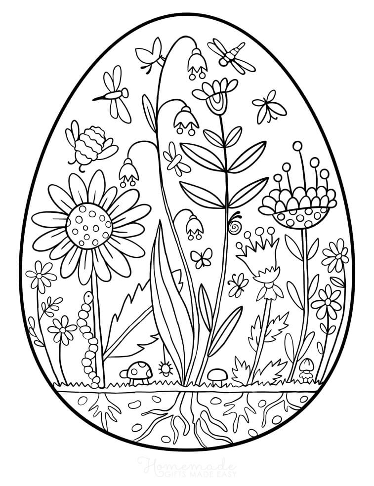 Refreshing Spring Coloring Pages Printable 7