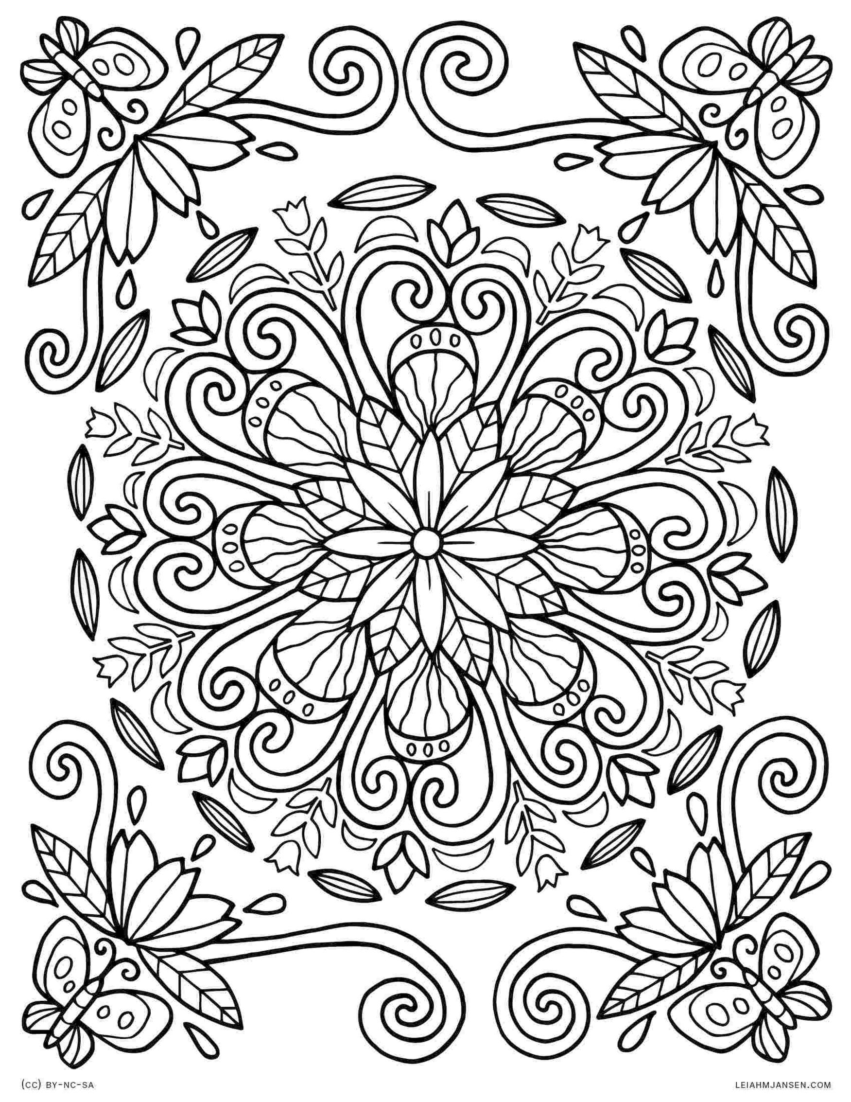 Refreshing Spring Coloring Pages Printable 8