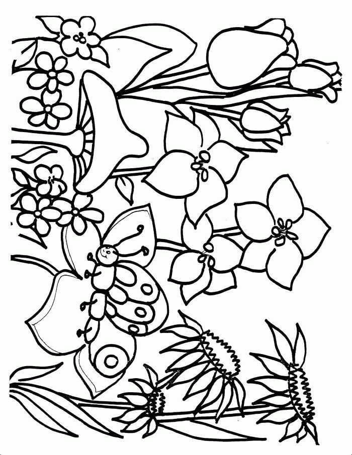 Refreshing Spring Coloring Pages Printable 9