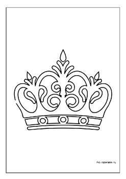 Regal Crown Coloring Pages Printable 1