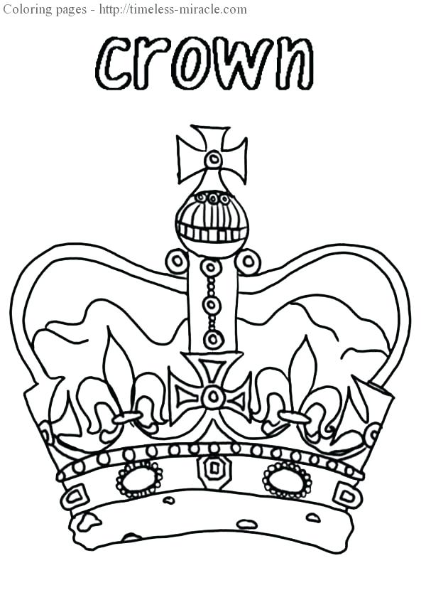 Regal Crown Coloring Pages Printable 14