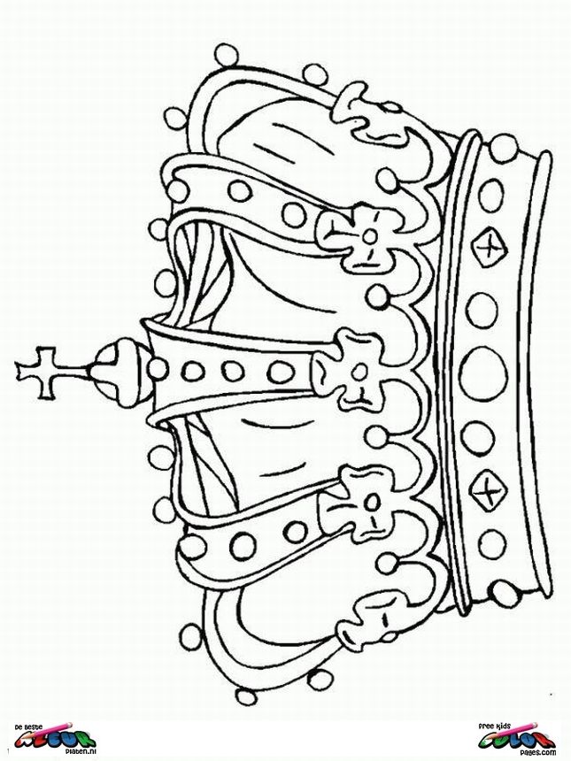 Regal Crown Coloring Pages Printable 17