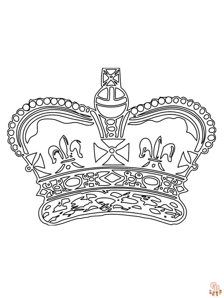 Regal Crown Coloring Pages Printable 26