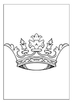 Regal Crown Coloring Pages Printable 4