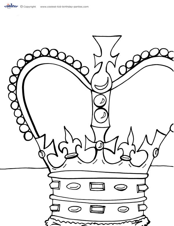 Regal Crown Coloring Pages Printable 5